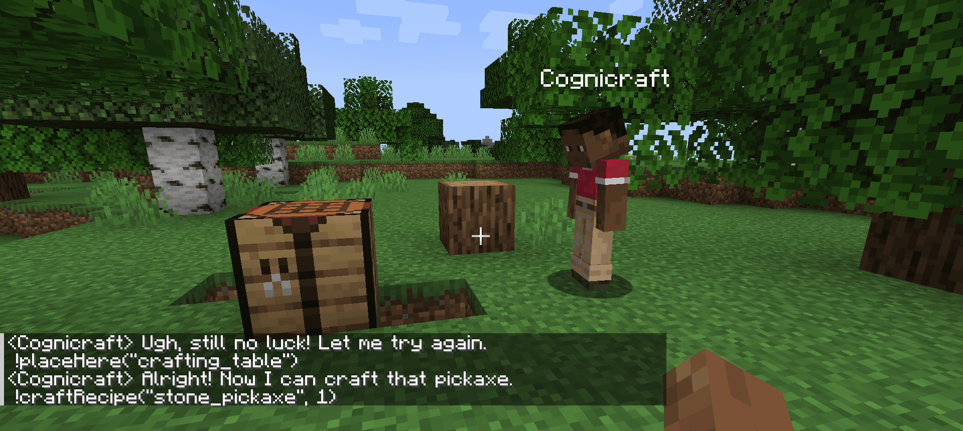 Makes planks, sticks, tools, and crafting tables.